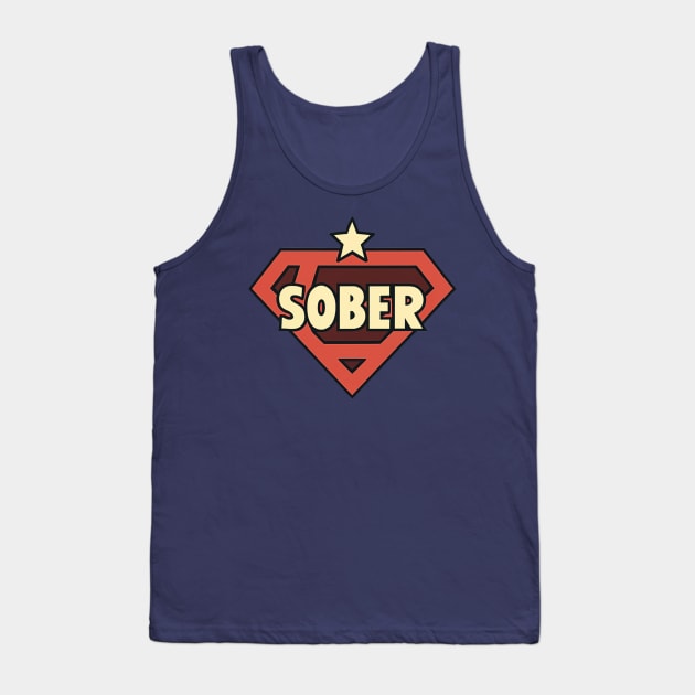 Sober Superhero Tank Top by SOS@ddicted